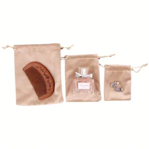 Bolsa de Terciopelo Lisi de 7*9cm con Cordón, Bolsa de Almacenamiento de Tela Suave para Joyas, Dulces, Regalos, Reciclable con Impresión Estampada - Product Image 5