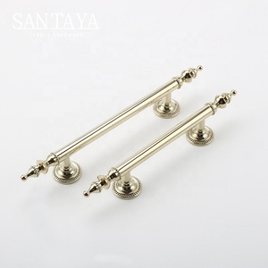 Santaya Solid PVD Gold Brass Handles Kitchen Cabinet Pulls <strong>Bedroom</strong> Wardrobe Drawer <strong>Knobs</strong> Furniture Handle - Product Image 5