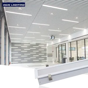 OGJG Novo Design de montagem reguláveis luminárias lineares de escritório levou tubo de luz luminária embutida
