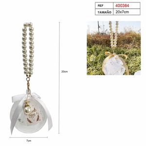 Ornement de boule en plastique Party Love 20x7cm avec chaîne de perles, décoration suspendue pour mariage et fête - Product Image 1