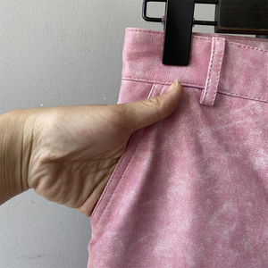 <span class=keywords><strong>Pantaloni</strong></span> lunghi di lusso in <span class=keywords><strong>vera</strong></span> <span class=keywords><strong>pelle</strong></span> di pecora a vita alta con cerniera larga all'ingrosso con Logo personalizzato da <span class=keywords><strong>donna</strong></span> <span class=keywords><strong>pantaloni</strong></span> morbidi in <span class=keywords><strong>vera</strong></span> <span class=keywords><strong>pelle</strong></span> - Product Image 4