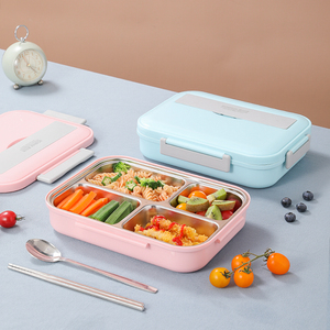 Box Lunch With KOBACH Student Office Worker Portable Food Box Container Leakproof Heating Stainless Steel Bento Lunch Box With Bag