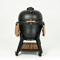 Parrilla de Carbón Auplex Kamado Big Joe de 27 Pulgadas, Parrilla de Cerámica para Barbacoa con Carrito, Cocina Exterior para Jardín, OEM