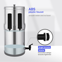 NSF/ANSI 42 & 372 1.5 gallons Filtre à eau par gravité portable en acier inoxydable Filtre par gravité