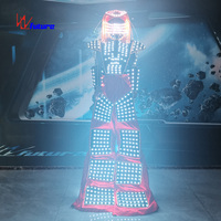 Costume de danse robot à Led RGB Stilts Walker Costumes de robot à Led Vêtements de robot lumineux pour adultes pour la fête en boîte de nuit pour les filles