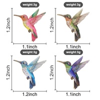 Ensemble de broches et badges en émail souple Colibri Vibrant, motif oiseau sauvage, en alliage de zinc, pour sac, manteau, chapeau, ornement quotidien et loisirs