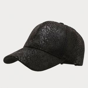 Spring Summer PU Leather Baseball Cap Men's & Women's Street Fashion Sun <b>Hat</b> with Snake Pattern Sporty Style - Product Image 6