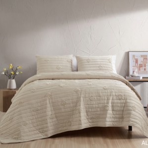 Literie en lin sur mesure en gros, 100% polyester, <span class=keywords><strong>couvre</strong></span>-<span class=keywords><strong>lit</strong></span> matelassé jacquard - Product Image 1