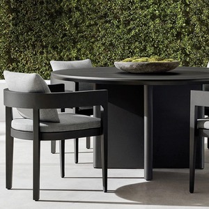 Set Moderno di <span class=keywords><strong>Tavolo</strong></span> e Sedie da <span class=keywords><strong>Esterno</strong></span> Edizione Lusso in Lega di Alluminio con Cuscini Impermeabili per Tutte le Stagioni - Product Image 3