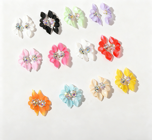 Adornos de <span class=keywords><strong>Uñas</strong></span> <span class=keywords><strong>3D</strong></span> Hechos a Mano <span class=keywords><strong>con</strong></span> Flores Acrílicas, Flores Laterales de Resina Coloridas <span class=keywords><strong>con</strong></span> Pedrería para Diseño de <span class=keywords><strong>Uñas</strong></span> DIY, Venta al por Mayor - Product Image 3