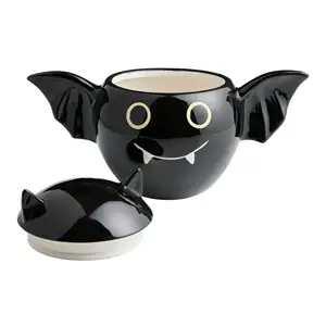 Halloween Ghost Accessory Porcelain Snack Container Ceramic Candy Bowl