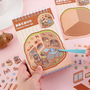 مجموعة ملصقات المشهد اللولبي للحيوانات الأليفة المقاومة للماء ، مجموعة ملصقات ثلاثية الأبعاد بالجملة لمجلة القصاصات ، هدية الأعمال الترويجية - Product Image 4