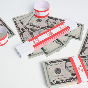 Cintas Rojas para Envolver Efectivo, Estándar ABA, para Envolver Dinero en Efectivo, $500 - Product Image 4