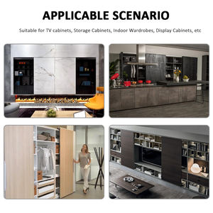 ROEASY Système <span class=keywords><strong>de</strong></span> portes coulissantes motorisées à double panneau avec moteur complet pour armoires <span class=keywords><strong>de</strong></span> télévision et armoires - Product Image 3