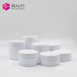 50 मिलीलीटर 100 मिली 150 मिली 200 मिली 300 एमएल 250 मिली 500 मिली पालतू जानवर 68 मिमी सफेद ढक्कन के साथ सफेद प्लास्टिक जार - Product Image 1