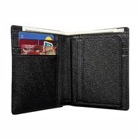 Portefeuille coréen en cuir de vache véritable MA9, portefeuille classique court à plusieurs fentes pour cartes, portefeuille portable pour affaires quotidiennes, noir