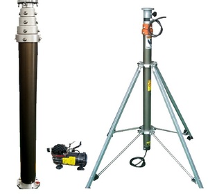 And AC Automatic Lifting up 1.8m 4.5m 6.0m Top Roof Building Fixed Telescopic Cctv Camera Aluminum Mast <b>Pole</b> TAL-P3-1.15-10 Tele - Product Image 1