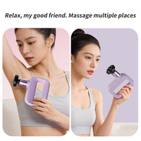 Pistolet de massage musculaire électrique multifonctionnel mini, 4 têtes de massage, contrôle de la vitesse, pour hommes/femmes, nouveau modèle intelligent