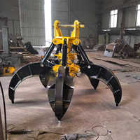 Pince hydraulique CE en forme de lotus pour excavatrices Cat Komatsu Doosan Hyundai Volvo, 4 doigts, 5 doigts, type multi-citron vert