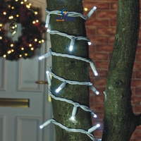 Guirlande lumineuse LED extérieure de 10 m avec 100 LED, câble en caoutchouc de haute qualité, pour mariage, Noël, décoration féerique