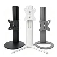 Support de Moniteur Électrique Réglable en Hauteur en Métal, Support de Bureau Ergonomique Intelligent avec Contrôle Tactile, Minuteur 3 Vitesses et Gestion des Câbles pour la Maison