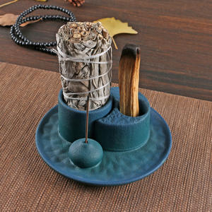 Soporte de <span class=keywords><strong>palo</strong></span> de aromaterapia de cerámica de estilo escandinavo, placa ardiente de madera sagrada negra con aroma de té, exportación desde la atmósfera - Product Image 4