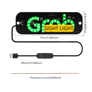 Lampe indicatrice universelle 12V <span class=keywords><strong>COB</strong></span> pour <span class=keywords><strong>taxi</strong></span>, lampe de toit AB LED pour pare-brise, éclairage intérieur universel 12V <span class=keywords><strong>COB</strong></span> <span class=keywords><strong>Taxi</strong></span> GR AB LED - Product Image 2