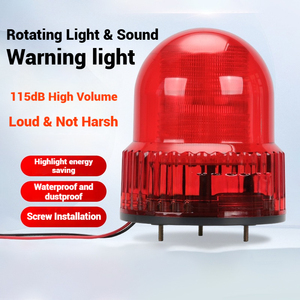 ไฟเตือนแบบหมุนมีเสียงและไฟเตือนแบบกันน้ำไฟกะพริบไฟ LED เตือนแบบหมุนได้ - Product Image 5