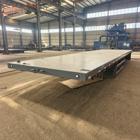 Semi-remorque à plateau plat 2 essieux 20 pieds, remorque à plateforme plate robuste pour le transport de conteneurs portuaires