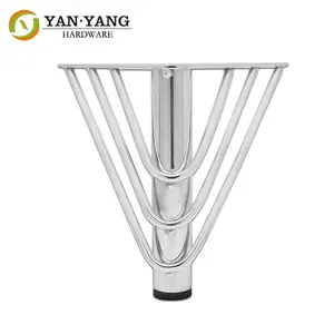 Yanyang Sale Metal Golden Sofa Chrome Furniture Legs Kitchen Cabinet Legs Antique Brass Sofa Cabinet Chrome Legs