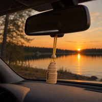Parfum d'ambiance de voiture en verre écologique de luxe de 5ml en forme de tour parfum liquide parfumé à la lavande élimination des odeurs longue aromathérapie