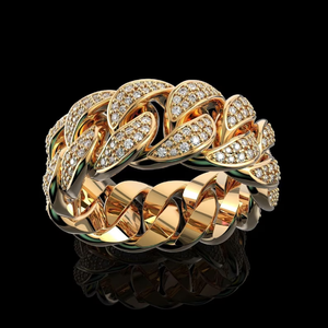 Bague Hip Hop en argent sterling 925 avec diamant Moissanite, personnalisée, style moderne, sertie de pierres VVS, bijoux fins - Product Image 3