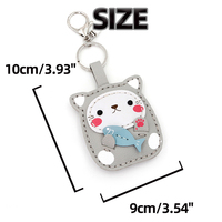 2023 vente chaude à la main artisanat Kit cadeaux jouets éducatifs bricolage KIT cuir couture Animal chat et poisson porte-clés