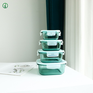 Tùy Chỉnh Bán Buôn Khóa Nắp Thủy Tinh <span class=keywords><strong>Borosilicate</strong></span> Nhà Bếp Thực Phẩm Lưu Trữ <span class=keywords><strong>Container</strong></span> Hộp Bộ Kín <span class=keywords><strong>Container</strong></span> Cho Người Lớn Hộp Ăn Trưa - Product Image 1