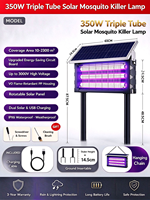 Lampe anti-moustiques solaire d'extérieur 2400V haute tension à double grille, étanche IPX5