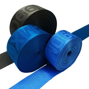 Custom Logo <b>Adjustable</b> Jacquard Ribbon Stripe Woven <b>Strap</b> Durable Webbing Nylon PP Polyester Webbing for Shoulder <b>Strap</b> Bag Tape - Product Image 1