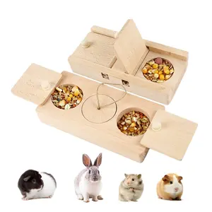 Zenginleştirme interaktif gizlemek davranır Hamster tavşan Gerbils gine domuz besleyici eğitim bambu hayvanlar Foraging oyuncaklar küçük evcil