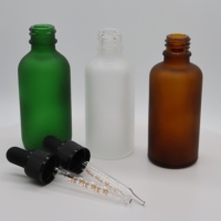 Flacon compte-gouttes en verre 5ml-100ml, flacons en verre ambré pour sérum, bouchon à vis, pipette en verre pour cosmétiques et huiles essentielles