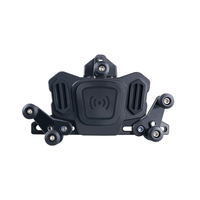 Support de téléphone pour moto avec chargeur sans fil 15W, réglable et verrouillable, pour guidon ou rétroviseur
