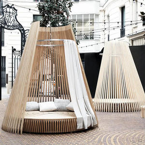 Lit de repos moderne et imperméable pour hôtel, mobilier de patio extérieur toutes saisons, idéal pour les centres de villégiature de luxe, avec auvent et lit de jour réglable pour piscine - Product Image 6