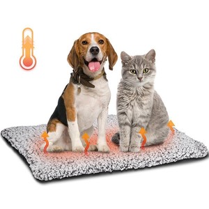 Pet Heat Retaining <b>Mat</b> Flannel Self Heating For <b>Cats</b> And Dogs S40x50cm M48x70cm L58x88cm XL115x72cm Gray Beige White - Product Image 1