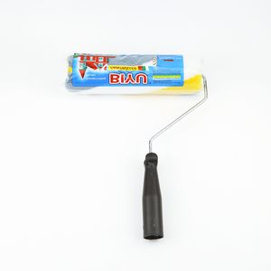 Brosse de <span class=keywords><strong>rouleau</strong></span> de peinture de polyester de vente chaude de 9 pouces avec la poignée en plastique pour les rouleaux de peinture de concepteur de <span class=keywords><strong>rayure</strong></span> large de mur - Product Image 1
