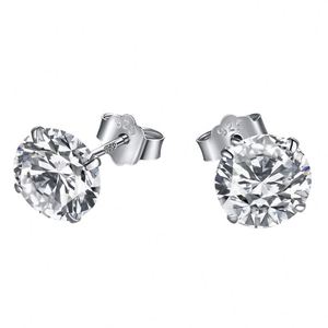 Pendientes de Plata de Ley 925 con Circonita Cúbica, Diseño de Lujo, Sin Pedido Mínimo, Joyería para Bodas - Product Image 1