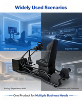 Simulateur de course automobile en métal pour un joueur avec plateforme de mouvement 2dof/3dof/4dof/6dof