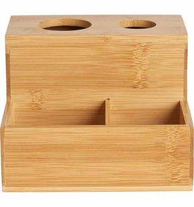 Organisateur de maquillage en bambou Boîte de rangement de maquillage en bambou - Product Image 4