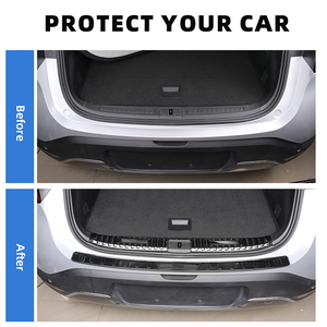 Maremlyn hayon garde plaque <span class=keywords><strong>coffre</strong></span> arrière porte <span class=keywords><strong>seuil</strong></span> couverture garniture acier inoxydable pare-chocs arrière protecteur pour Smart #1 - Product Image 4