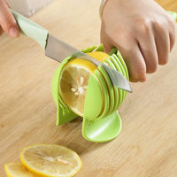 Citroensnijder met vaste clip, fruit- en tomatensnijder, handmatige snijtool voor het snijden van fruit en groenten in de keuken