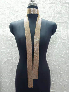 Bufanda con Lentejuelas Brillantes de Moda Europea y Americana, Collar de Lentejuelas en Color Dorado/Plateado/Oro Rosa, Joyería para Ropa, Bufanda para Fiestas - Product Image 3