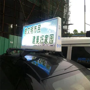 Esposizione principale superiore del Taxi di scorrimento programmabile all'aperto impermeabile dell'esposizione del messaggio dello schermo del Taxi di pubblicità del tetto dell'automobile