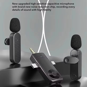 2025 <span class=keywords><strong>Mini</strong></span> professionnel Lavalier 2.4G Microphone sans fil longue portée 3-en-1 micro pour téléphones mobiles Android caméra sans fil Type C - Product Image 2